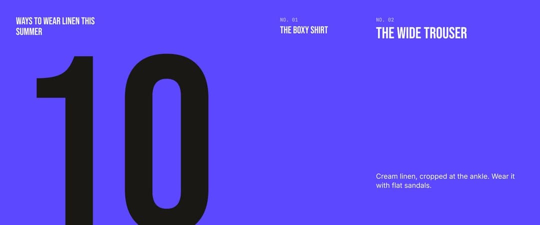 Big number seamless Instagram carousel template, Violet colours with Condensed type