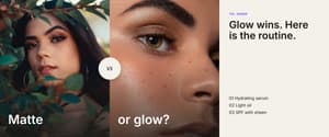 This or that seamless Instagram carousel template, Cream colours with Sans type