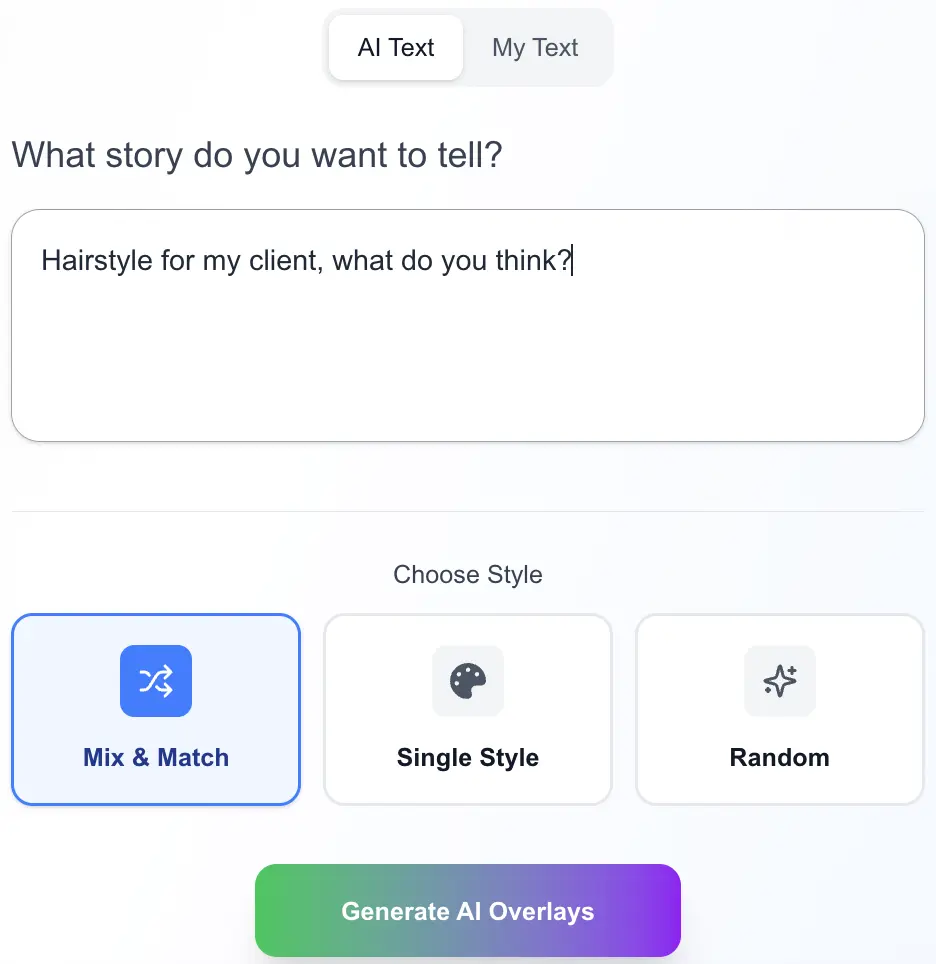 Add text and choose style